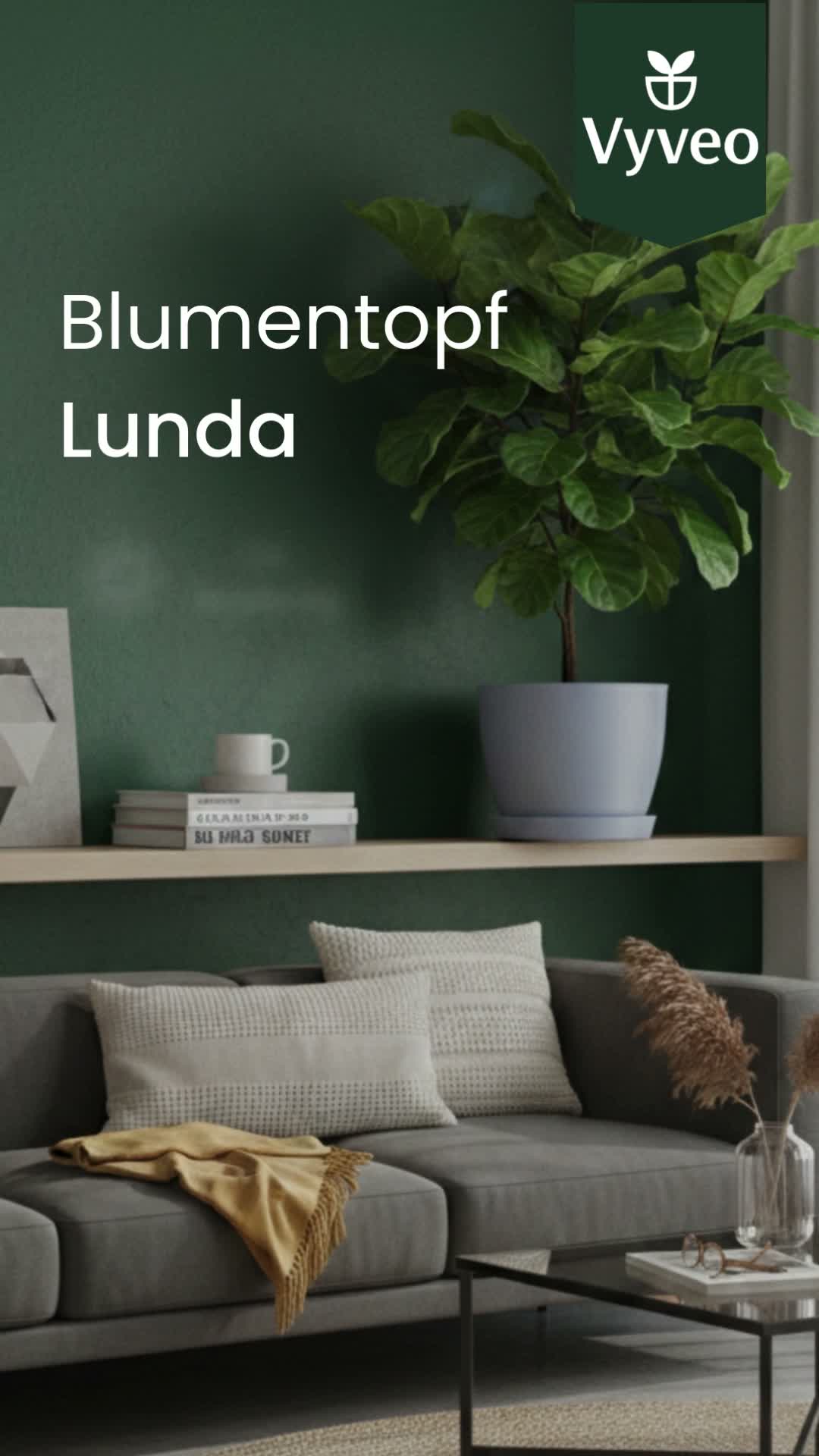 Vyveo - Blumentopf Lunda - Schwarz - 20x15 Produktbild-Vorschau 7