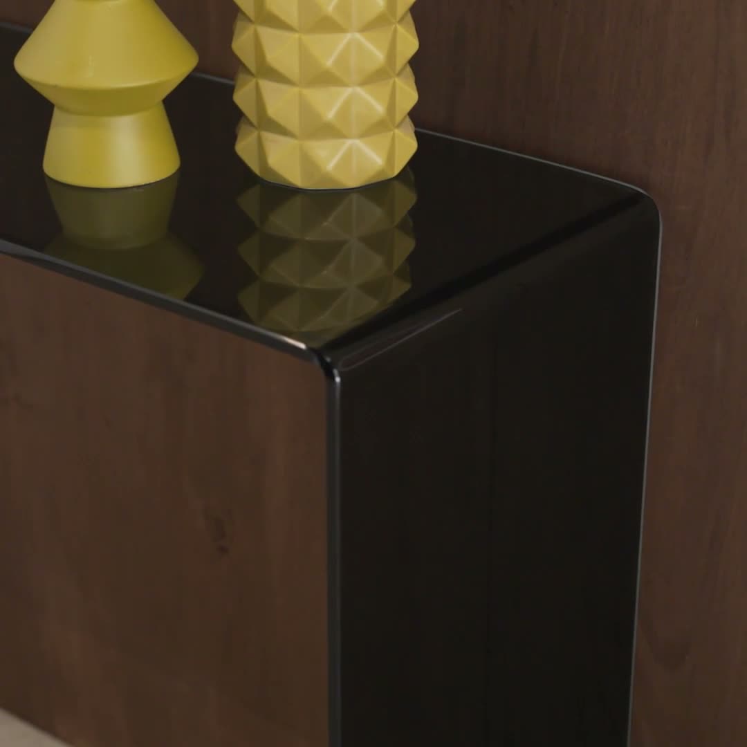 sweeek - Konsole aus gehärtetem Glas - Graublau Produktbild-Vorschau 6