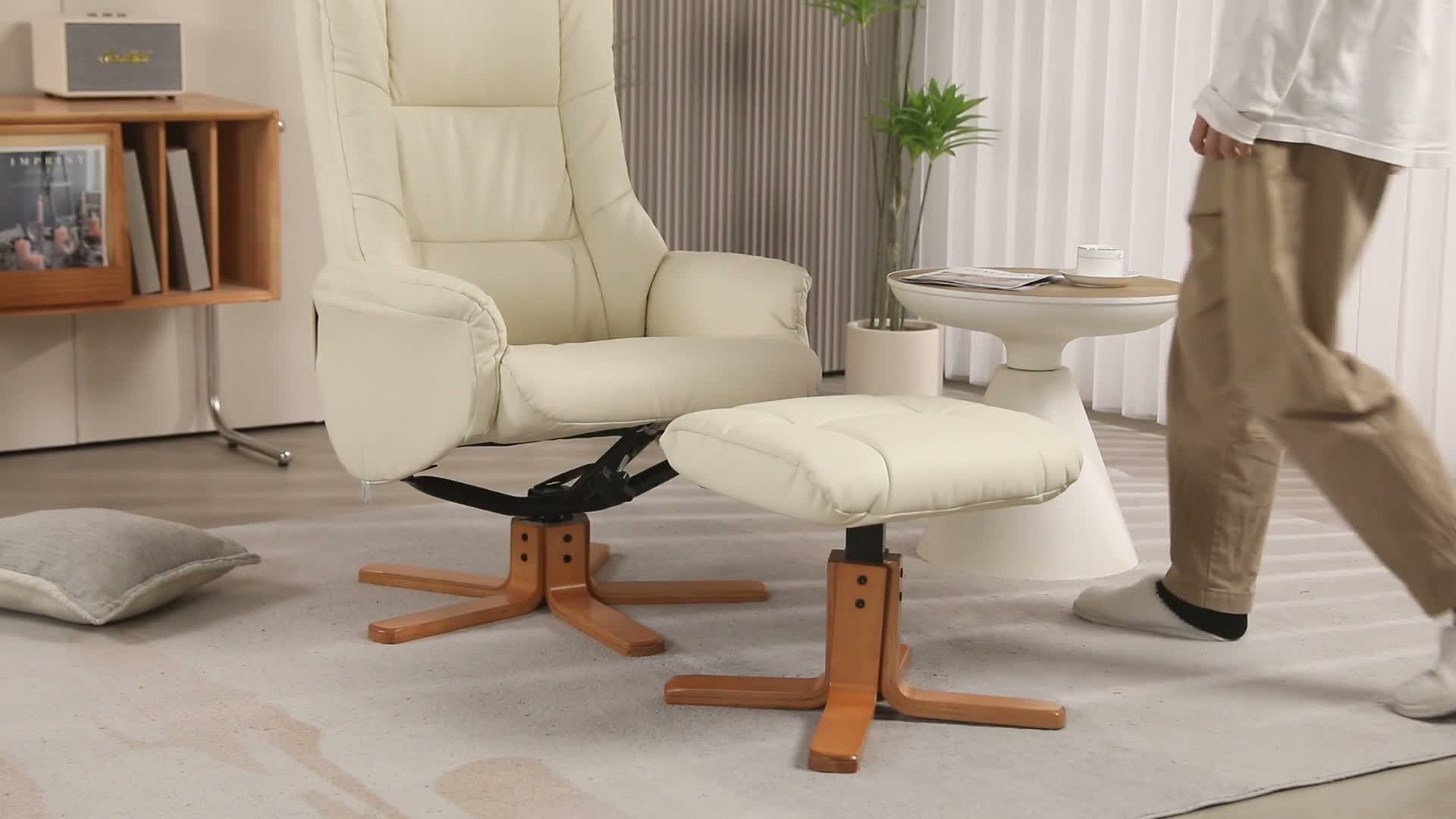 HOMCOM Relaxsessel mit Hocker, Fernsehsessel mit Produktbild-Vorschau 7