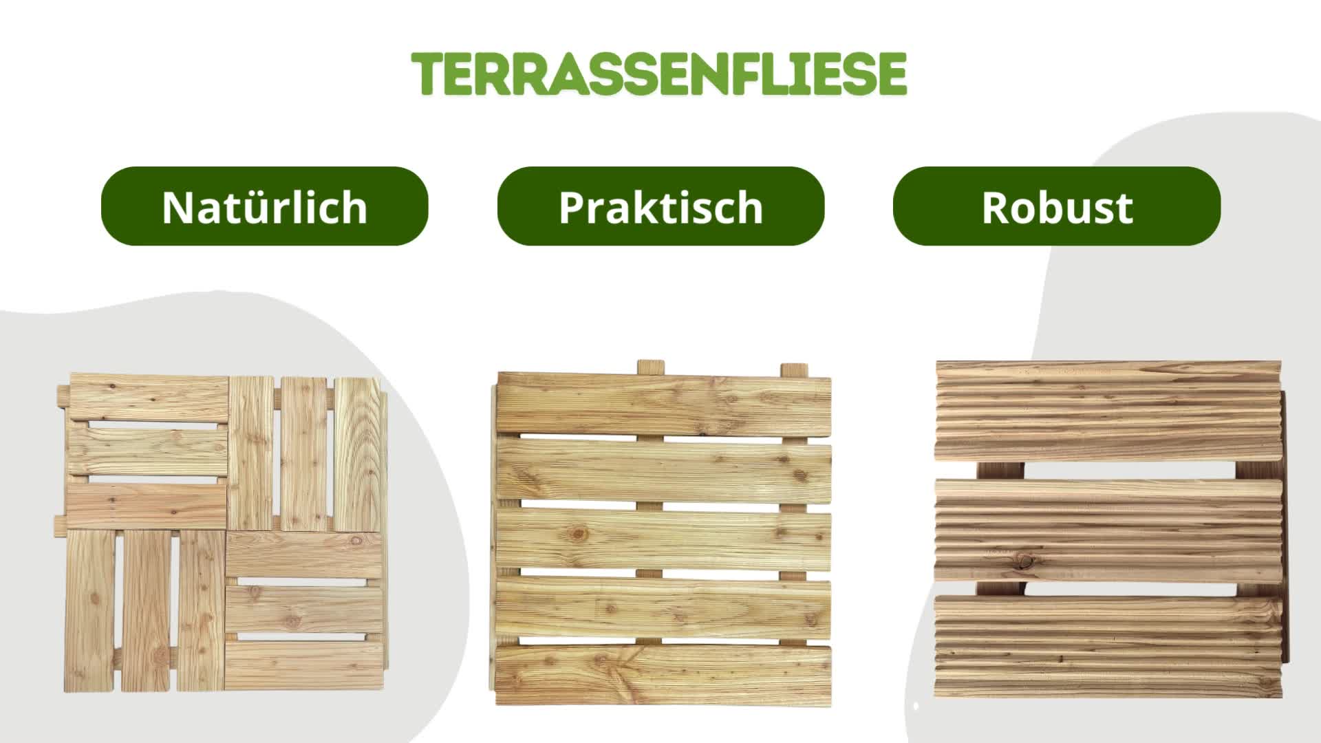 Floranica Holzfliese 1 Stk. 30 x 30 cm Natur Produktbild-Vorschau 7