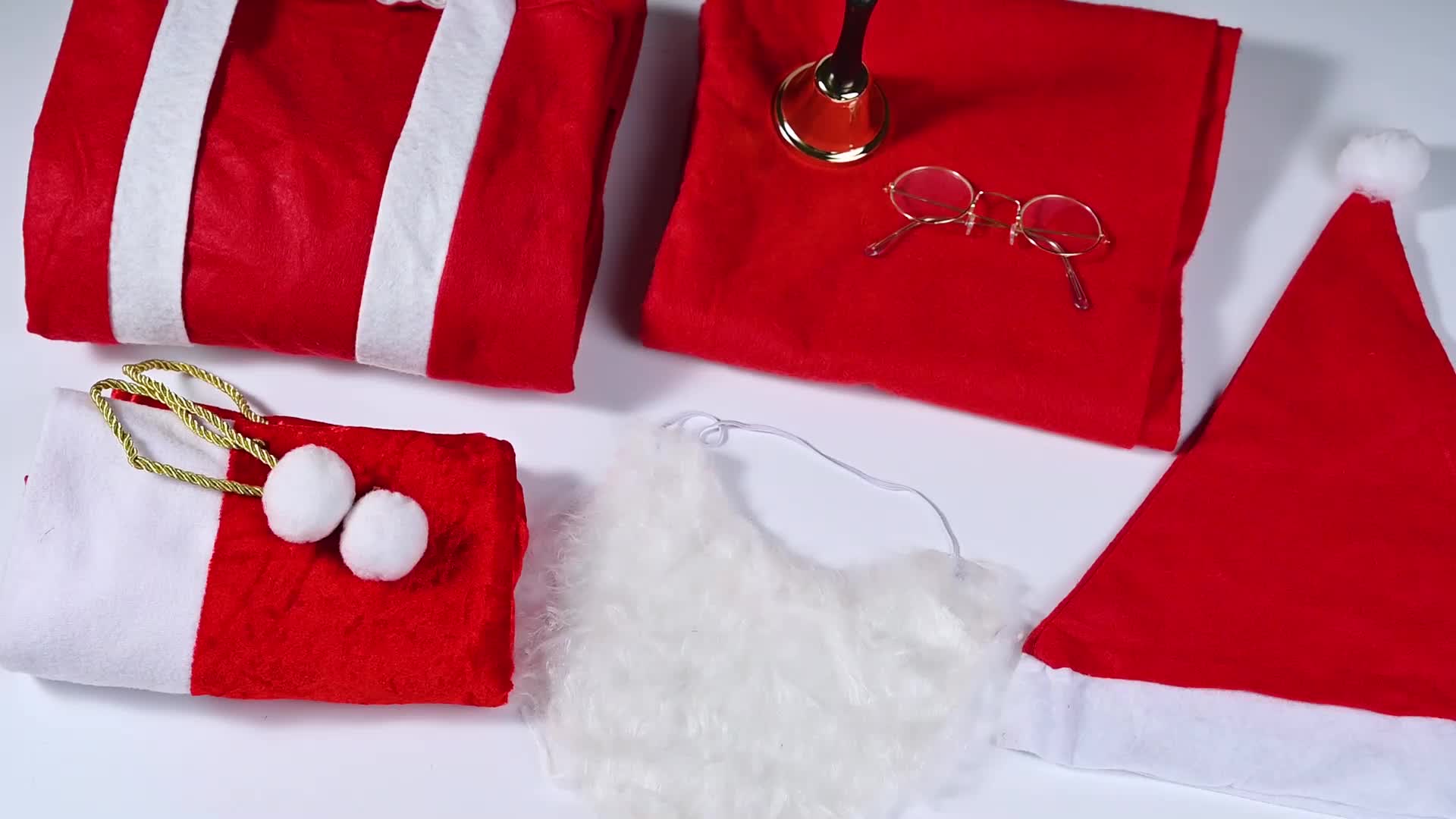 8 in 1 Set Santa Claus - Weihnachtsmannkostüm & Produktbild-Vorschau 7