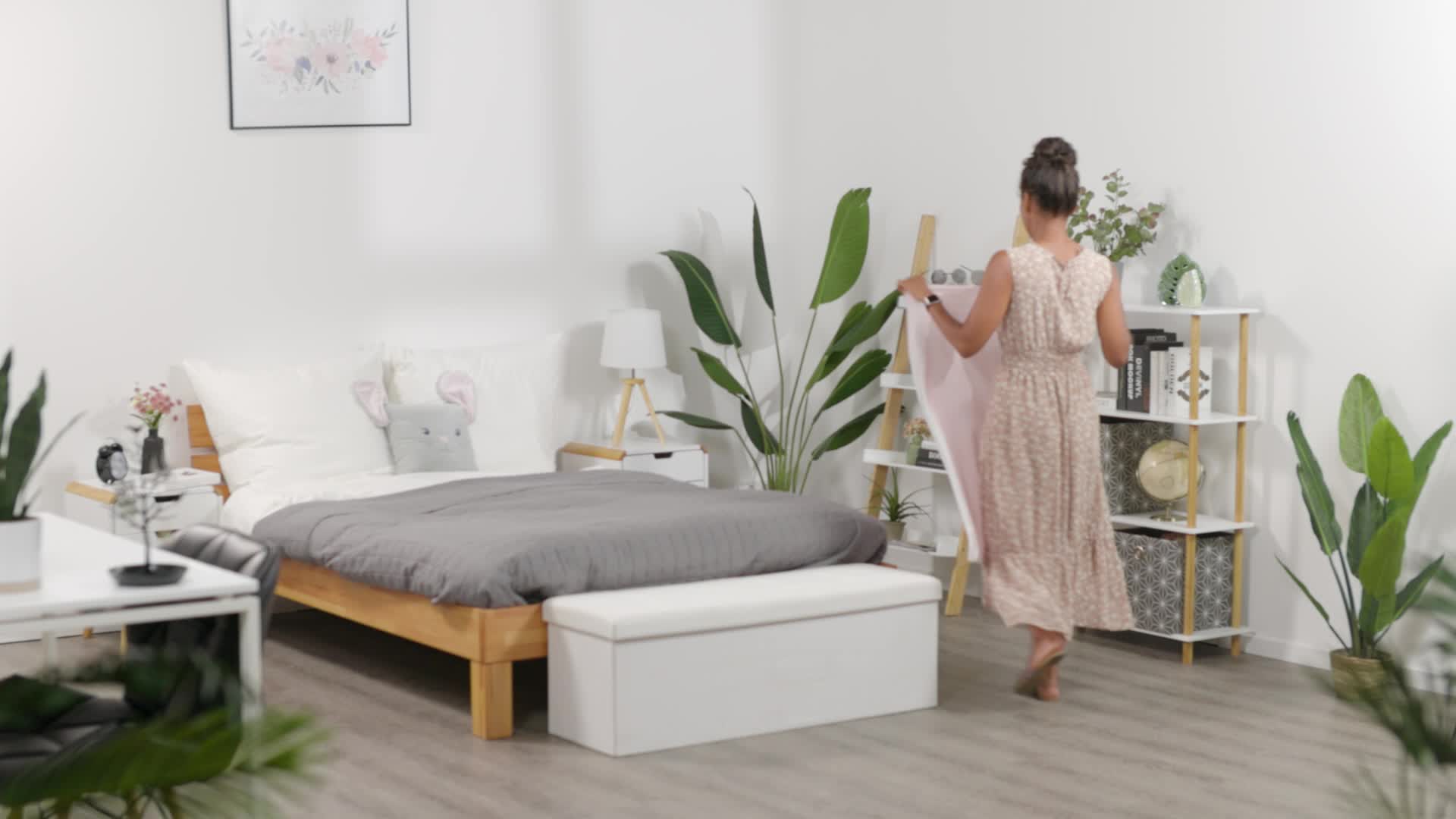 Relaxdays Aufbewahrungsbox aus Stoff, 2er-Set, weißes Produktbild-Vorschau 7