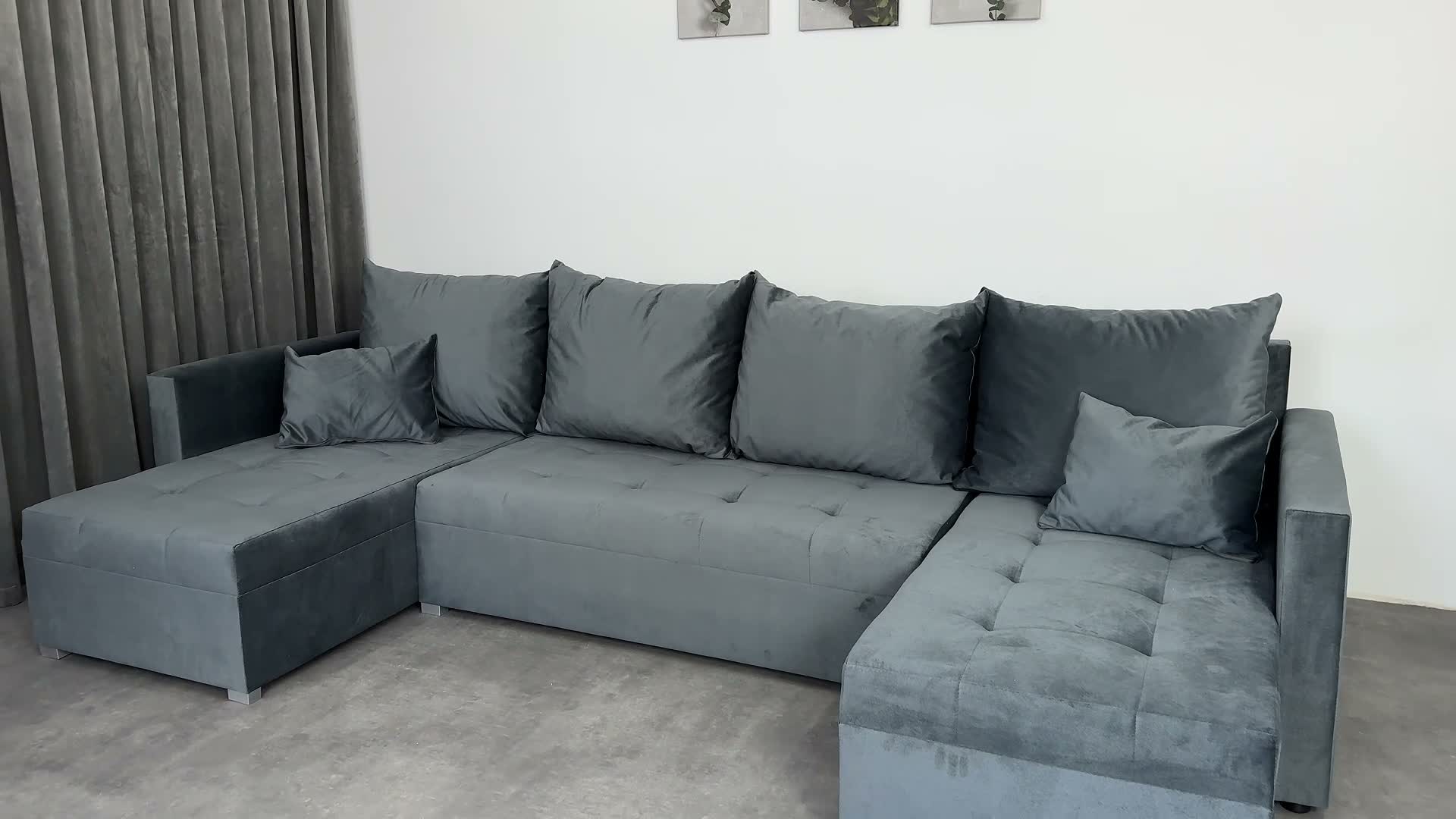Masseno Ecksofa NAKO M mit Schlaffunktion U-Form, Sofa mit Produktbild-Vorschau 7