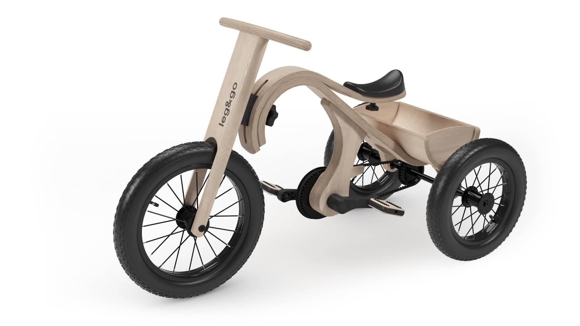 Dreirad (Zusatzteil) für leg&go 3in1 Laufrad aus Holz, 2-4 Produktbild-Vorschau 7
