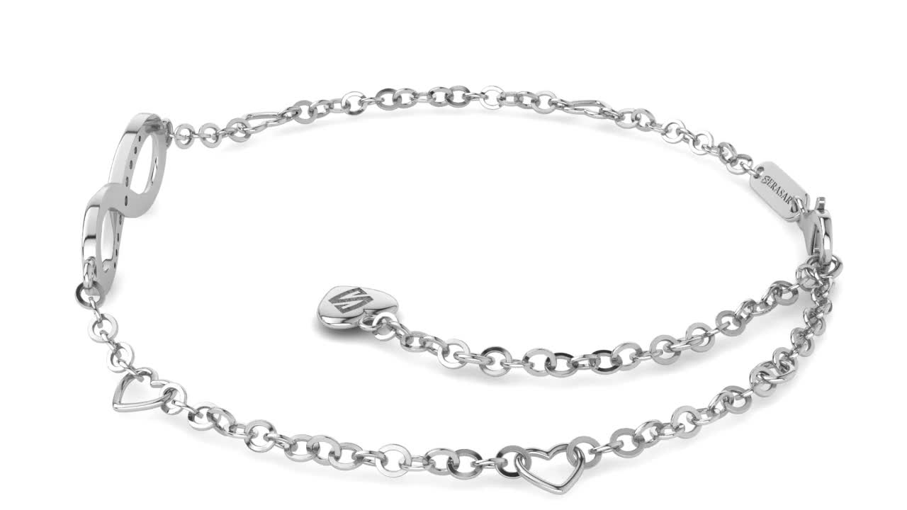 SERASAR | Fußkettchen aus Sterlingsilber [Infinity] mit Produktbild-Vorschau 7