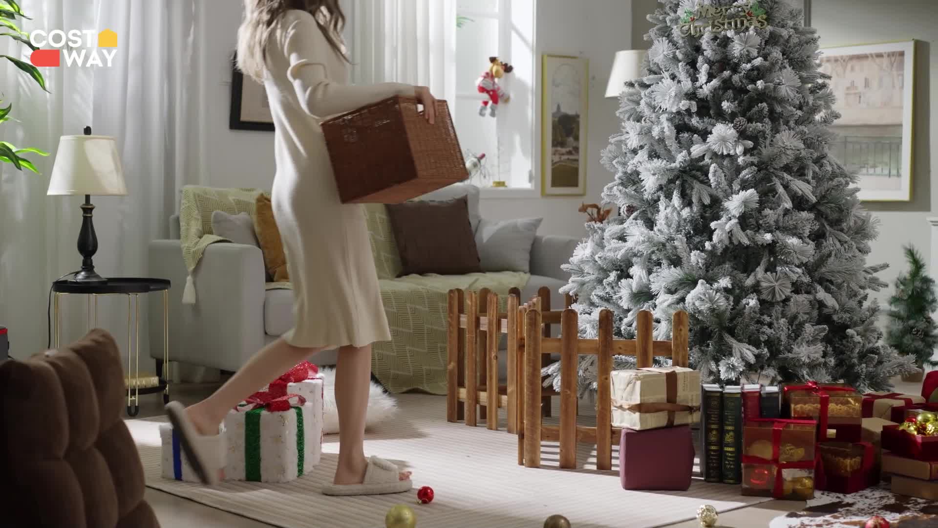 COSTWAY Künstlicher Weihnachtsbaum 180cm, Tannenbaum mit Produktbild-Vorschau 6