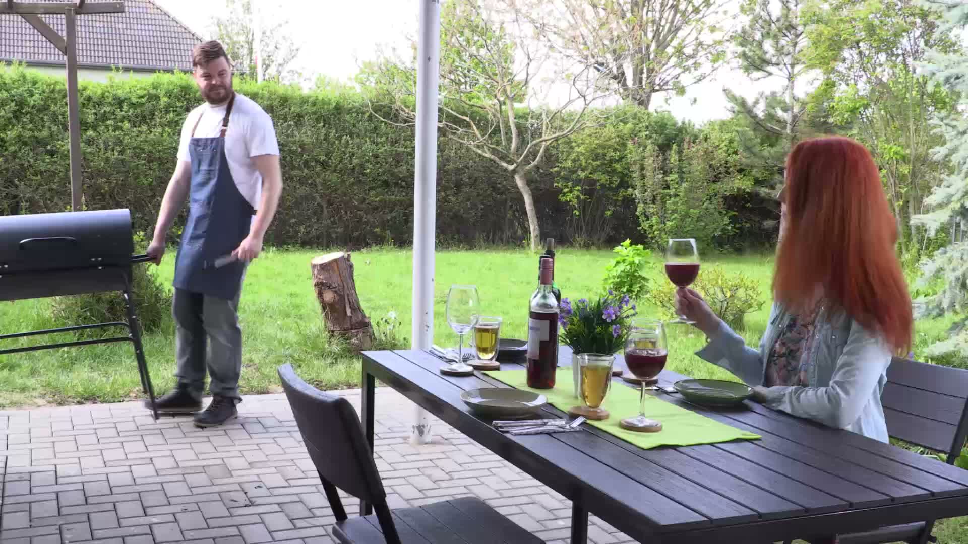 Relaxdays Holzkohlegrill, XXL Grillwagen mit Deckel, Produktbild-Vorschau 7