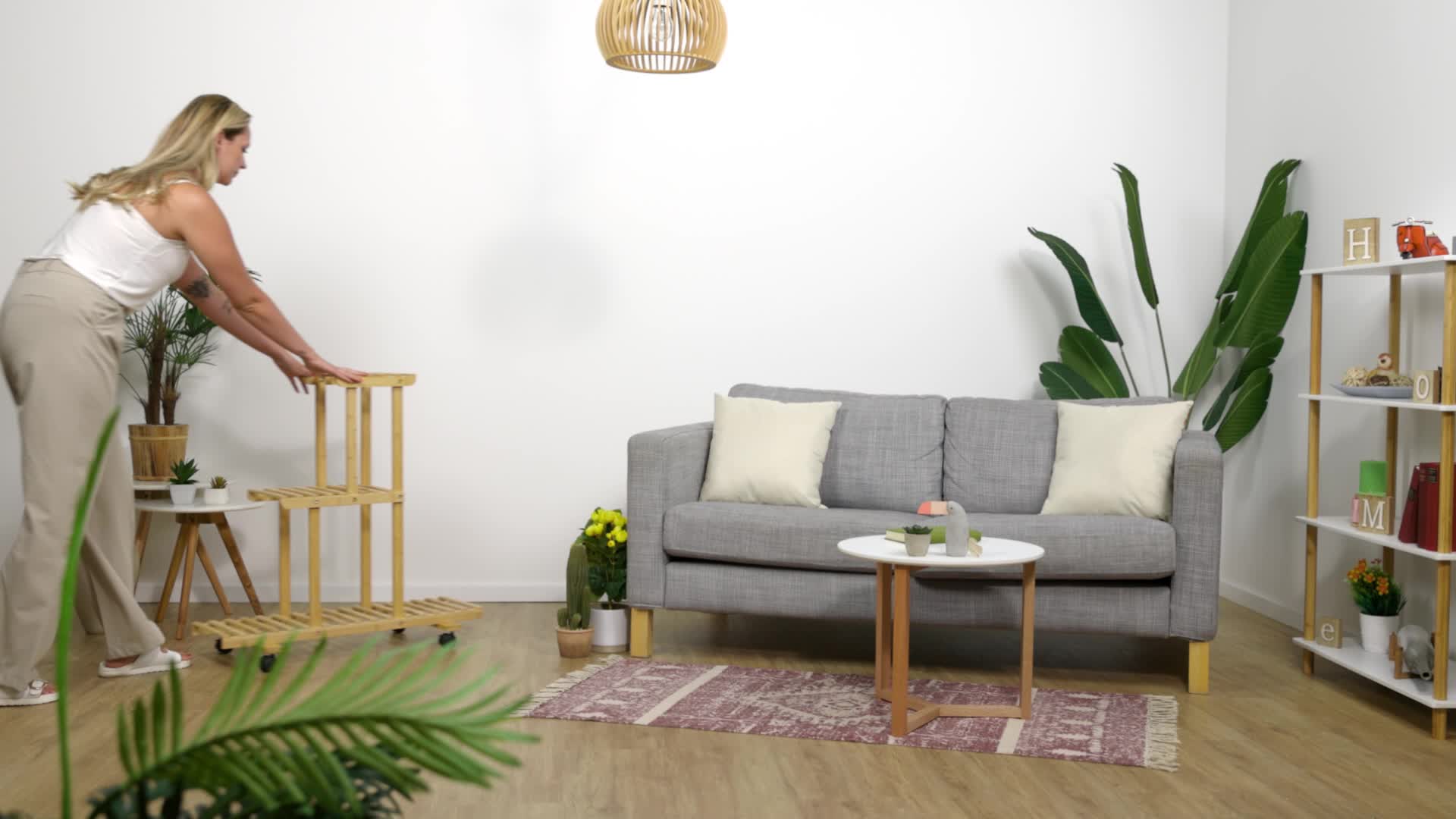 relaxdays Pflanzenregal Bambus Produktbild-Vorschau 7