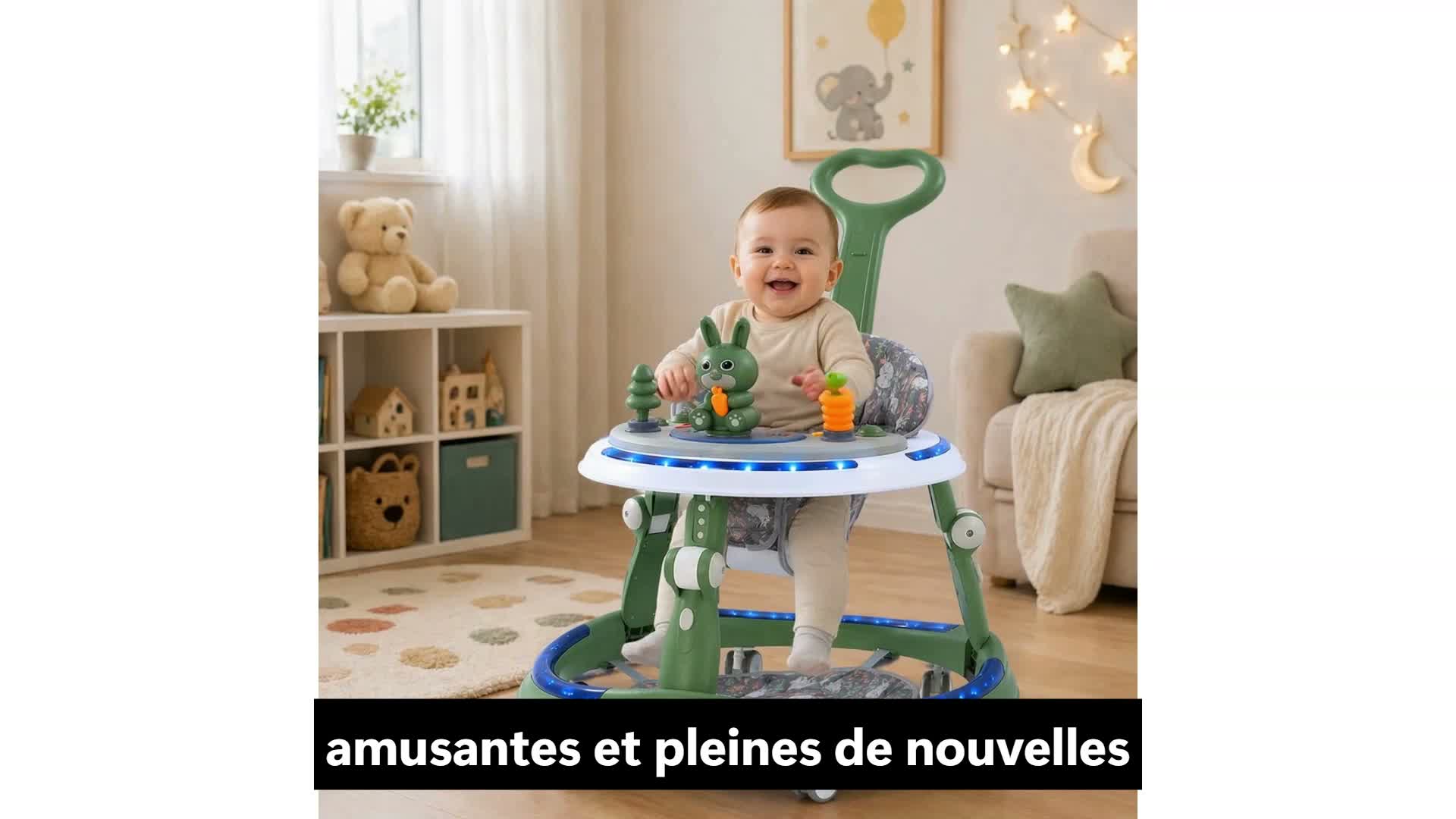 Trotteur Tavalax - avec effets lumineux et LED, pliable et Voir les images du produit 7