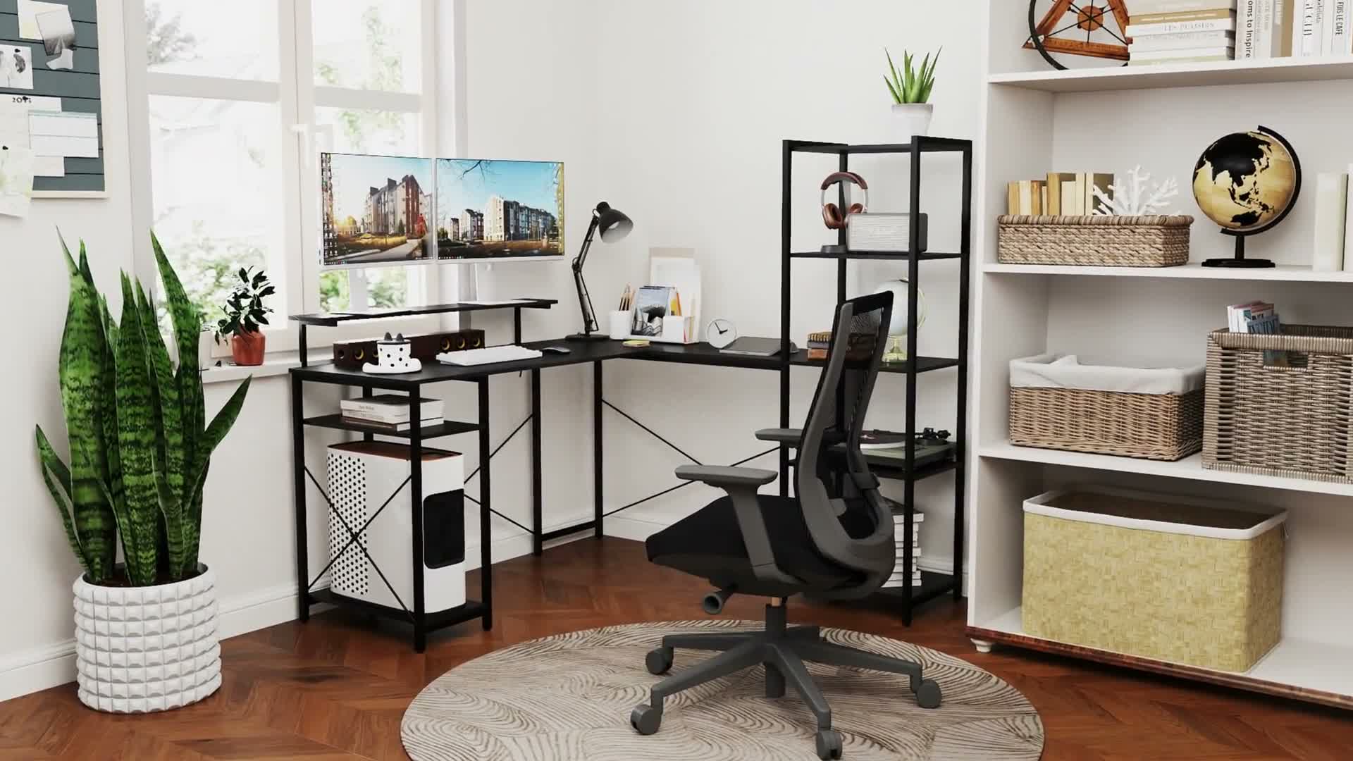 HOMCOM Schreibtisch, L-förmiger Computertisch 137 x 140 x Produktbild-Vorschau 7