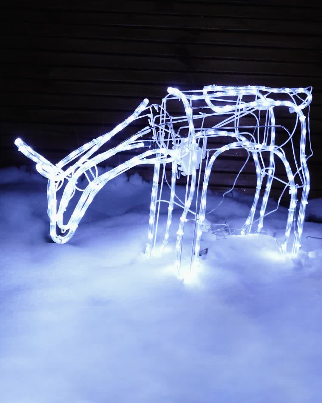 BELIANI Outdoor LED Weihnachtsbeleuchtung Weiß Metall 53 cm Produktbild-Vorschau 7