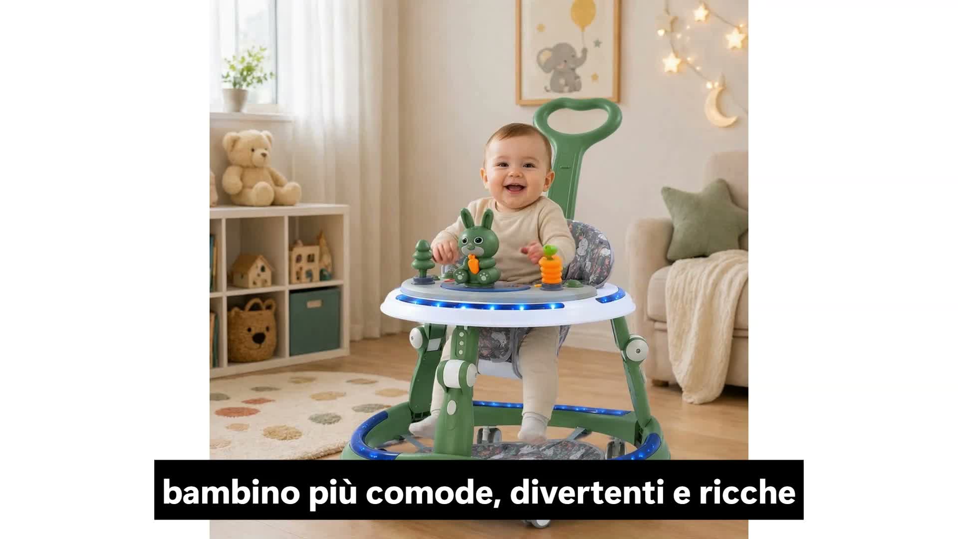 Girello Tavalax - con effetti di luce e LED, pieghevole e Anteprima dell’immagine prodotto 7