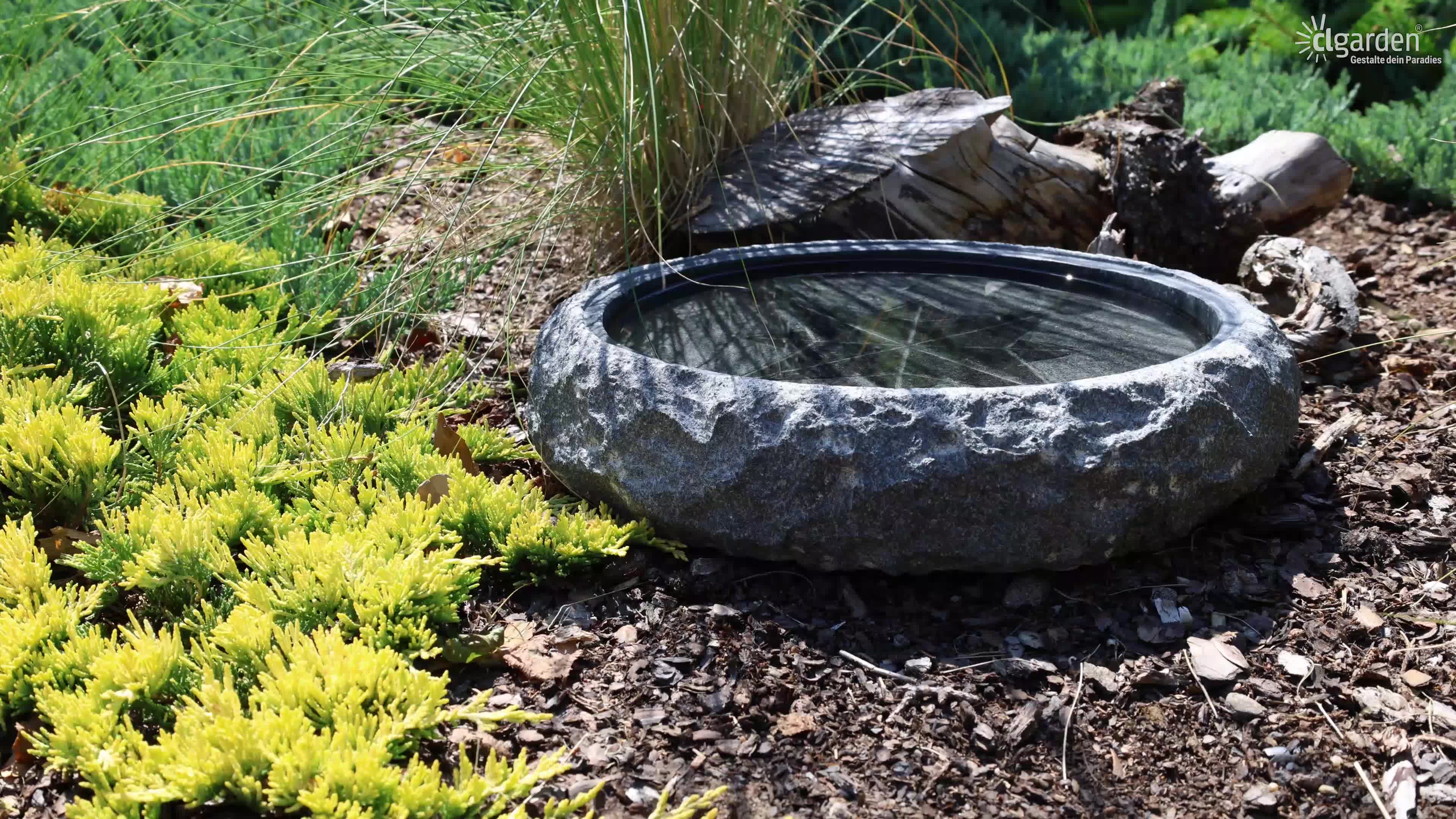 CLGarden Granit Vogeltränke Windrose Ø 35cm Vogelbad Produktbild-Vorschau 7