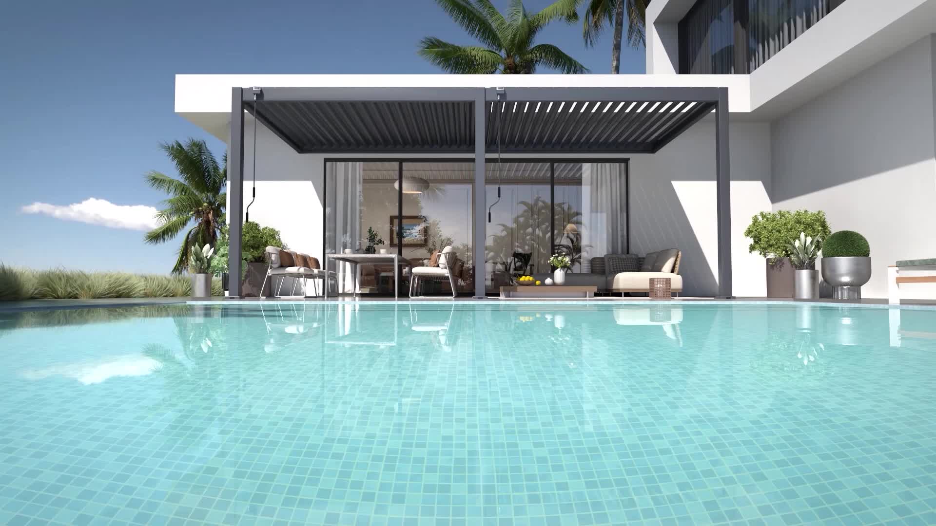 Rockford Pergola an der Wand Aluminium 6 x 3 m mit Produktbild-Vorschau 7