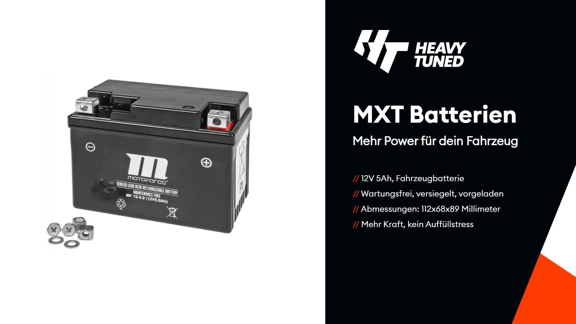 Motoforce Batterie 12V 5Ah SLA4L-BS kompatibel mit Roller Produktbild-Vorschau 7