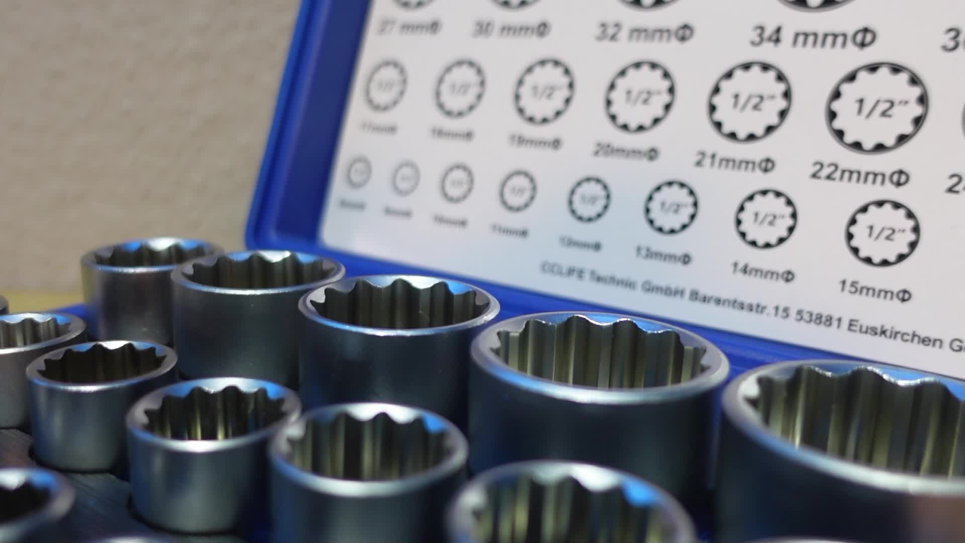 CCLIFE 21tlg 1/2" Vielzahn Nuss Satz Steckschlüssel Set für Produktbild-Vorschau 7