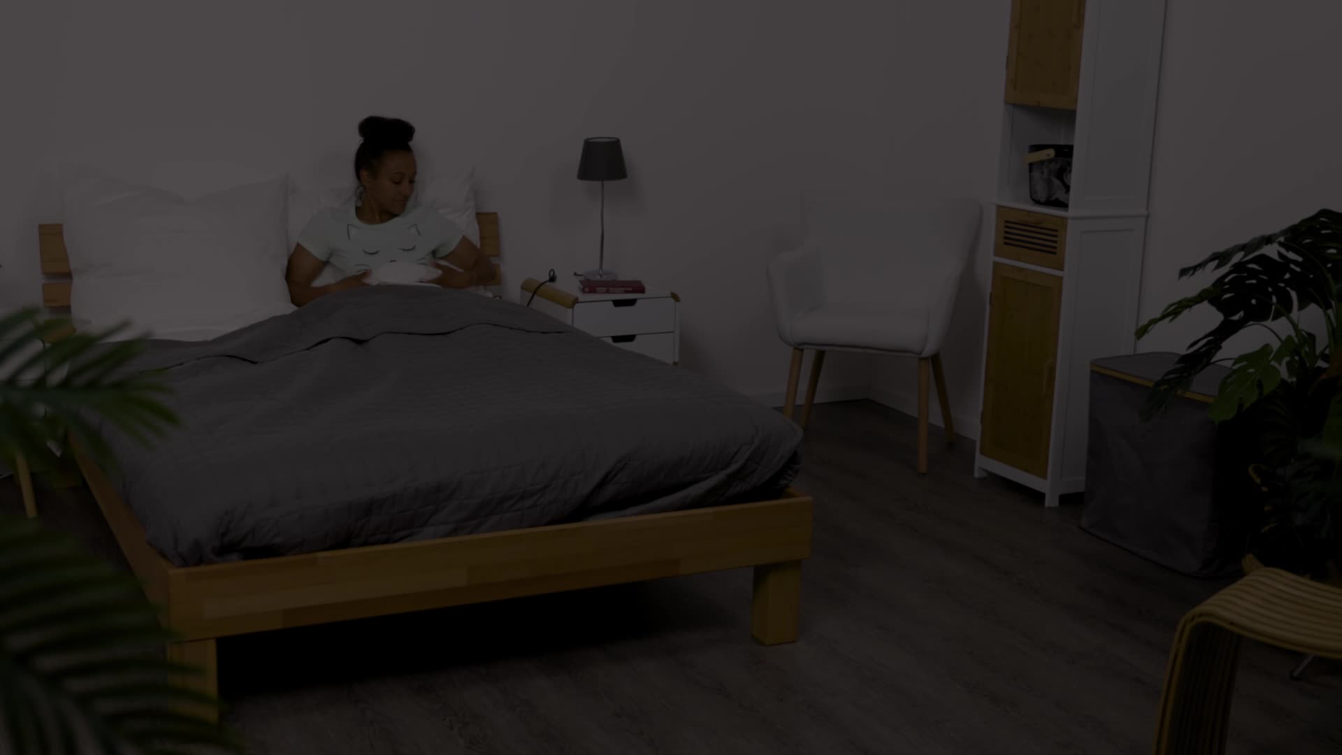 Relaxdays Tischlampe flexibel, mit Stoffschirm, verchromter Produktbild-Vorschau 7