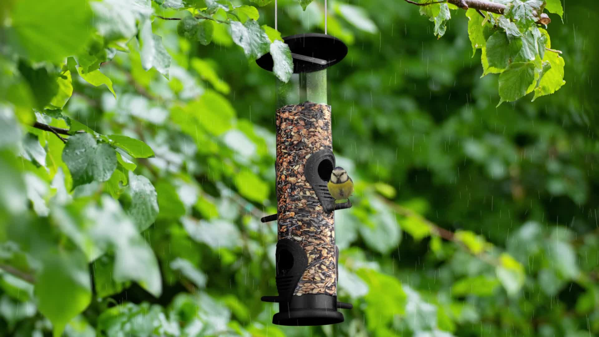 Relaxdays Vogelfutterspender zum Aufhängen, Futtersäule Produktbild-Vorschau 7