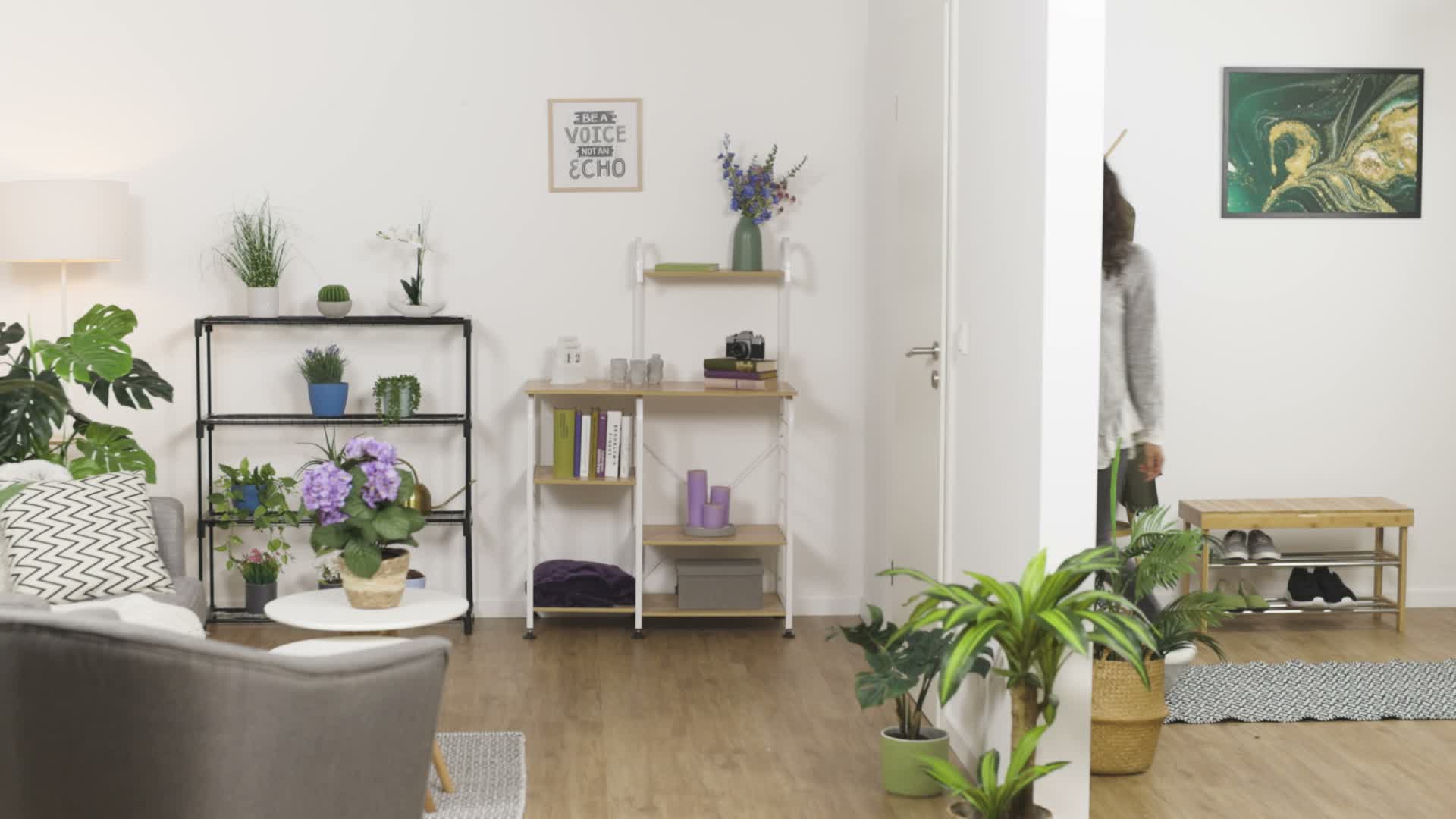 Relaxdays Pflanzenregal, 4 Ablagen, für Blumen- & Produktbild-Vorschau 7