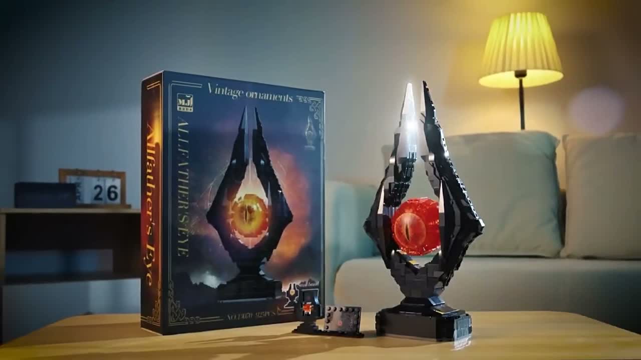 Sauron Auge Bausteine-Set LED-Licht 925 Teile dunkler Turm Produktbild-Vorschau 7
