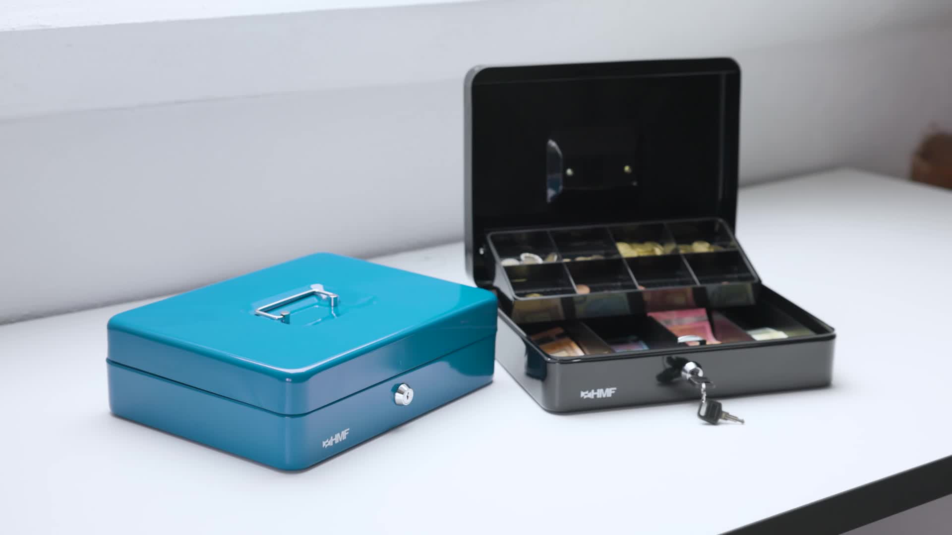 Geldkassette abschließbar, 8 Münzfächer &  4 Scheinmulden, Produktbild-Vorschau 7