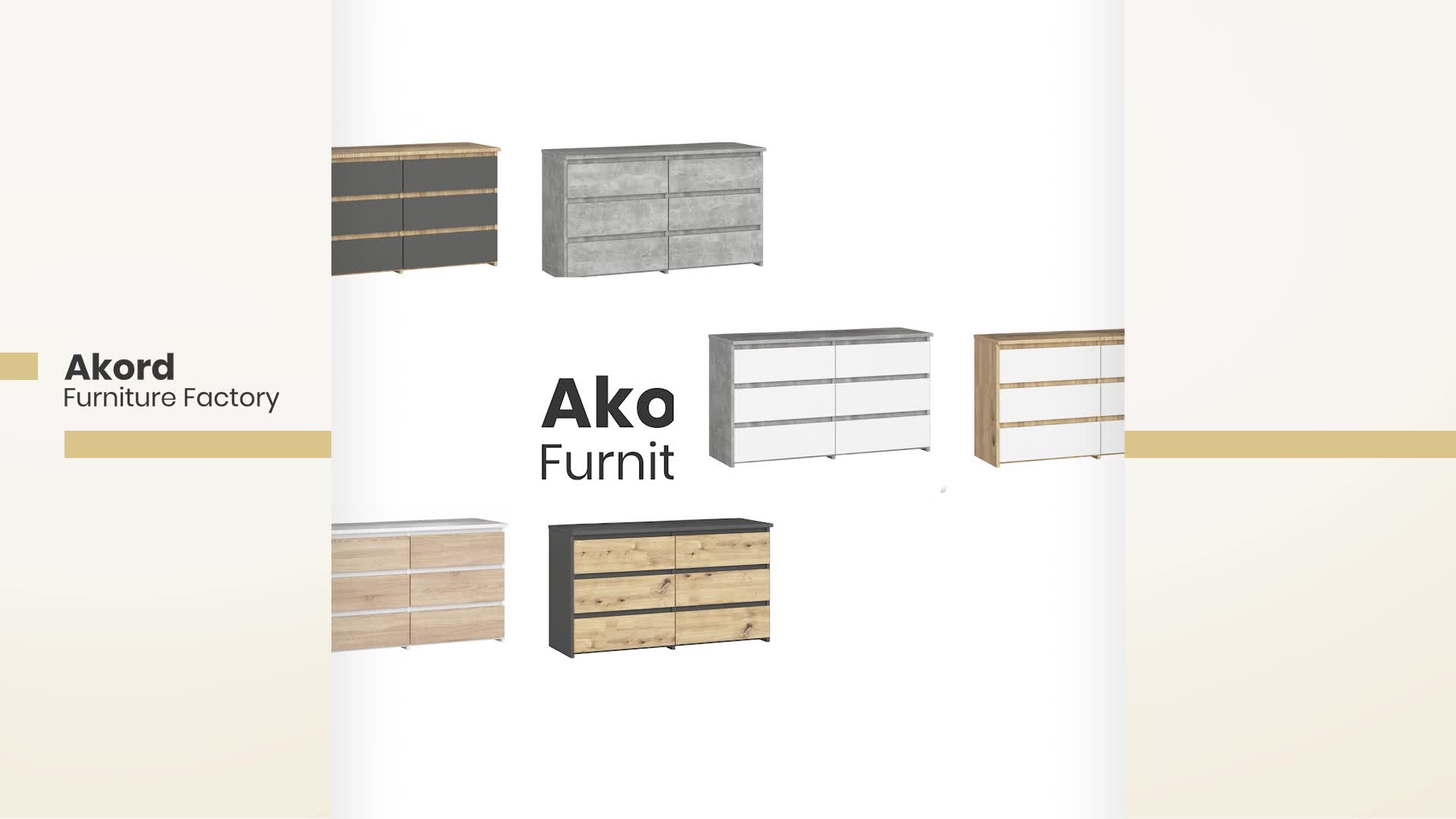 Komoda AKORD CL100 Biała 100 cm 6 szuflad kolor Biały mat Podgląd zdjęcia produktu 7