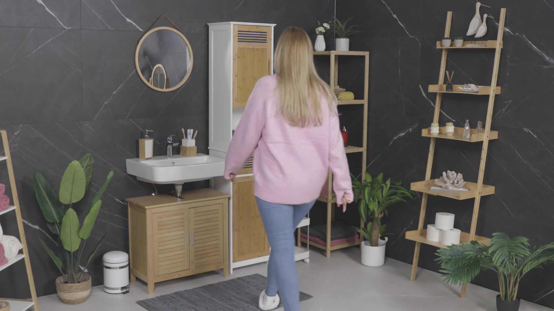 Relaxdays Nischenwagen, 4 Etagen, mit Rollen, Küche, Bad, Produktbild-Vorschau 7