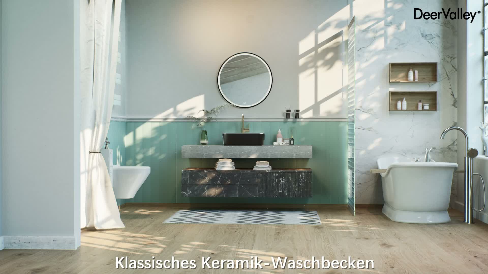 DeerValley DV-1V0001 Badezimmer-Waschbecken 48cm x 37cm Produktbild-Vorschau 7