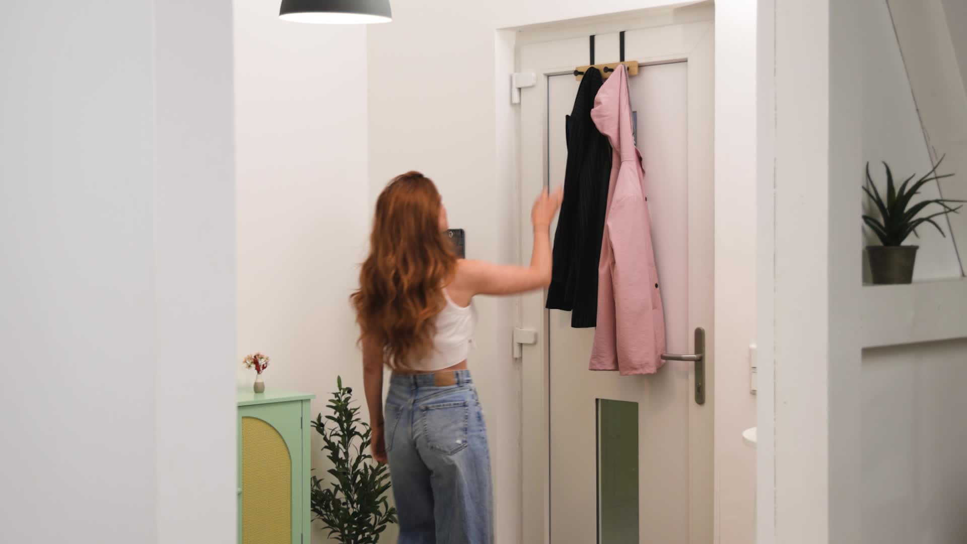 Relaxdays Türgarderobe, 4 Haken, Hakenleiste zum Einhängen, Produktbild-Vorschau 7
