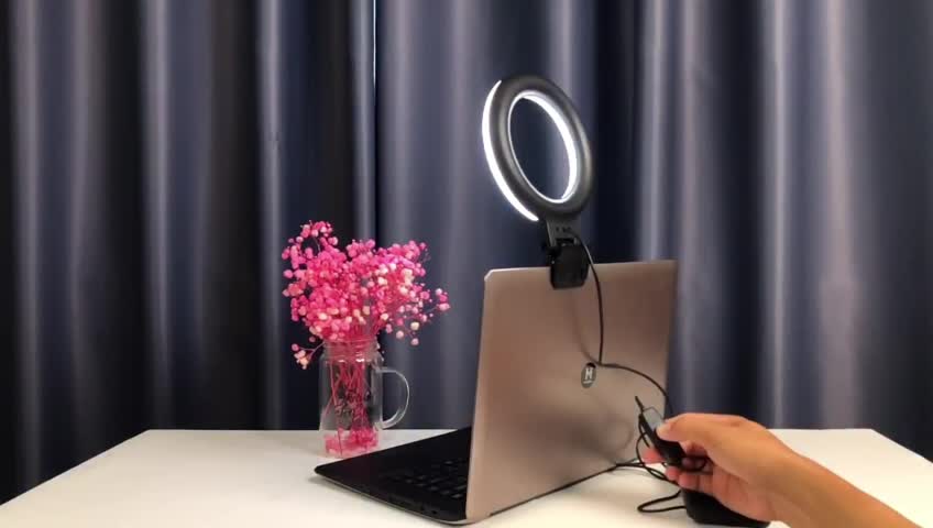 P87C LED Ringlicht 6 Zoll mit Klemme & Schwanenhals – USB Produktbild-Vorschau 7