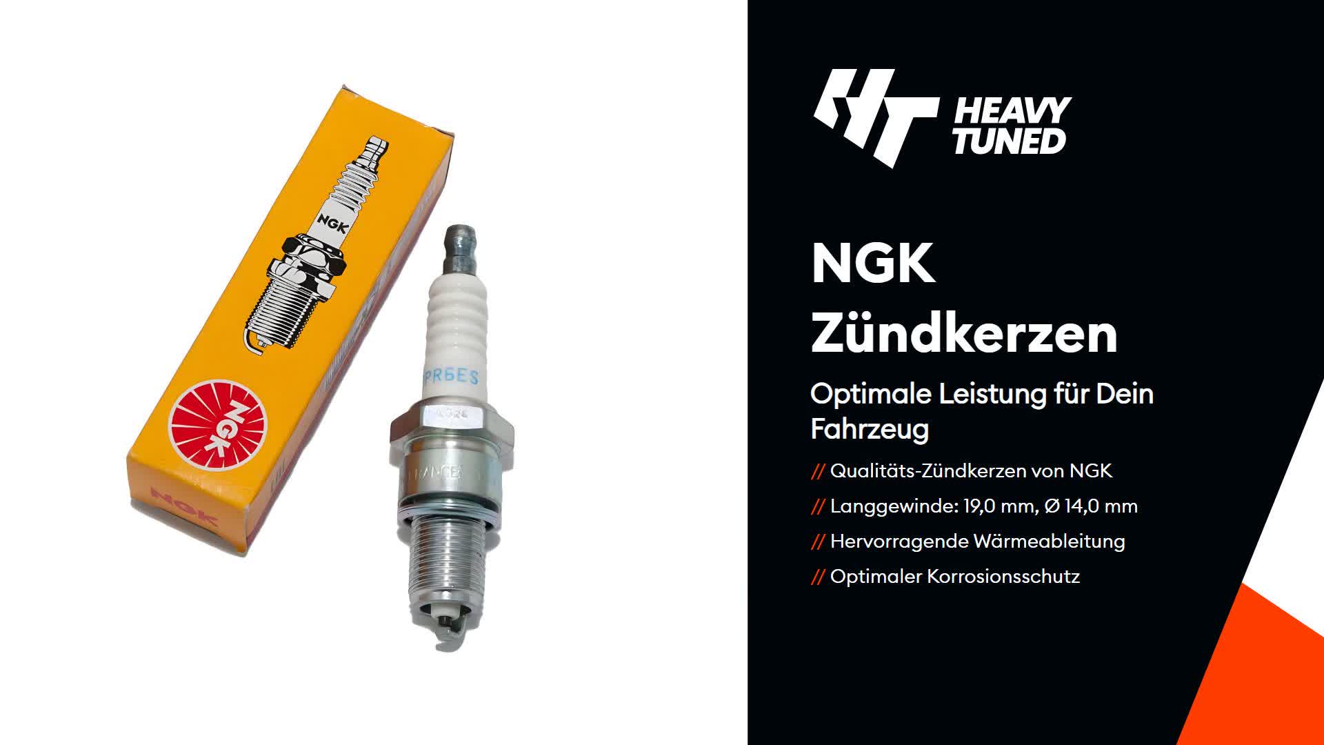 NGK Zündkerze BPR6ES entstört, 19,0mm Langgewinde Ø 14,0mm, Produktbild-Vorschau 3