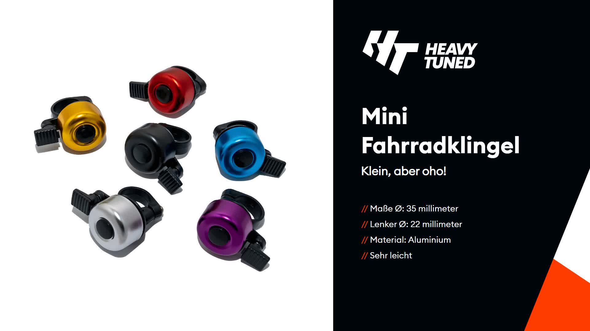 Mini Fahrrad Klingel schwarz Fahrrad Glocke laut und hell Produktbild-Vorschau 5