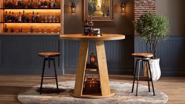 Tribesigns Table de repas ronde pour 2 personnes, 80 cm Voir les images du produit 7