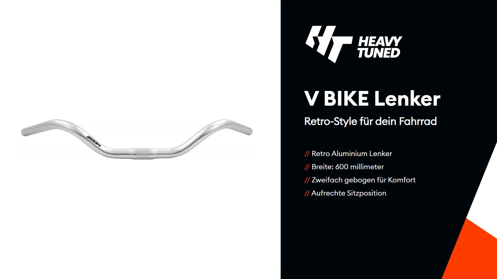 Retro Fahrradlenker aus Aluminium – Perfekt für Citybikes & Produktbild-Vorschau 3