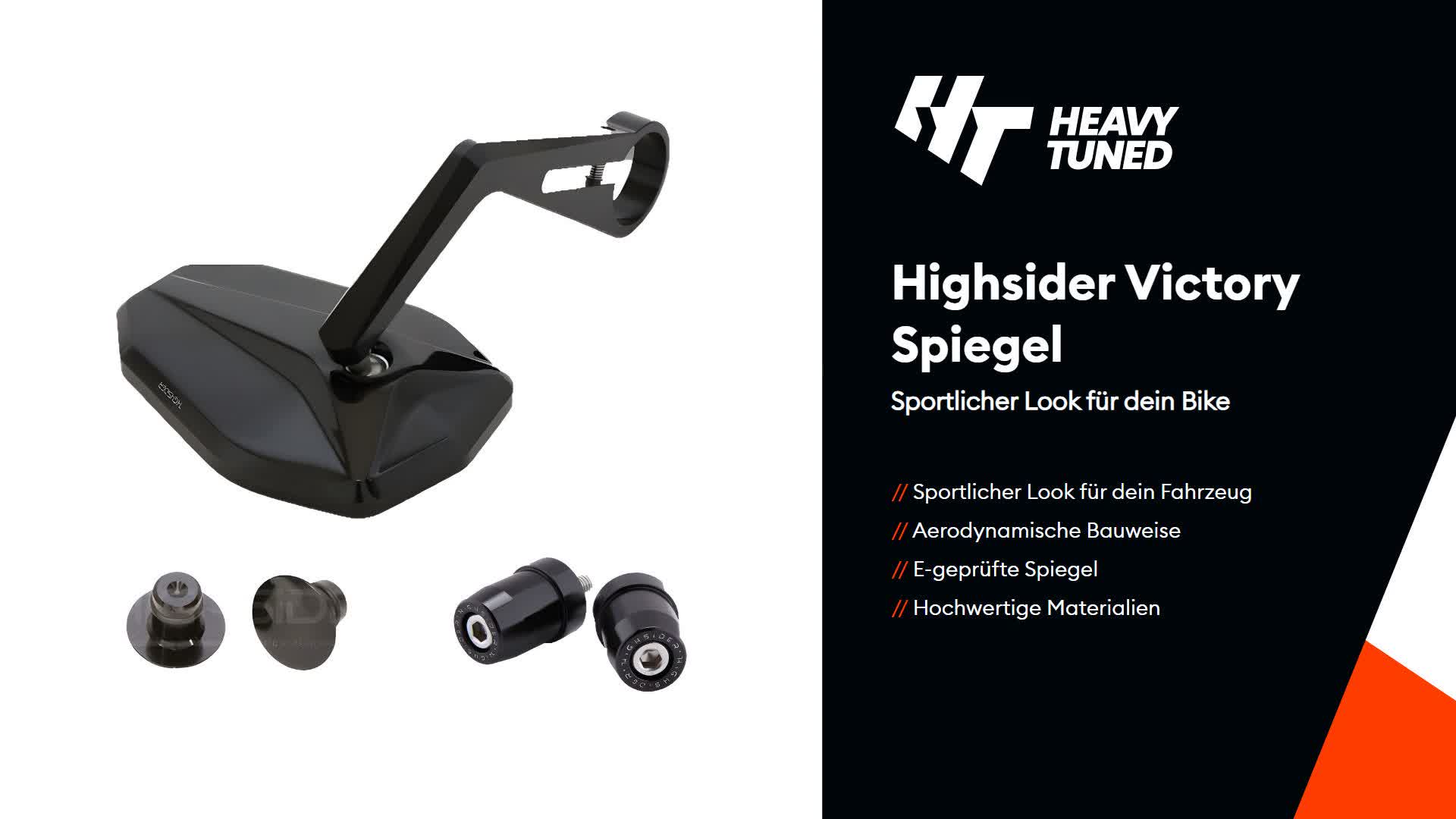 Highsider Lenkerendenspiegelset Victory inkl. Gewichte und Produktbild-Vorschau 7
