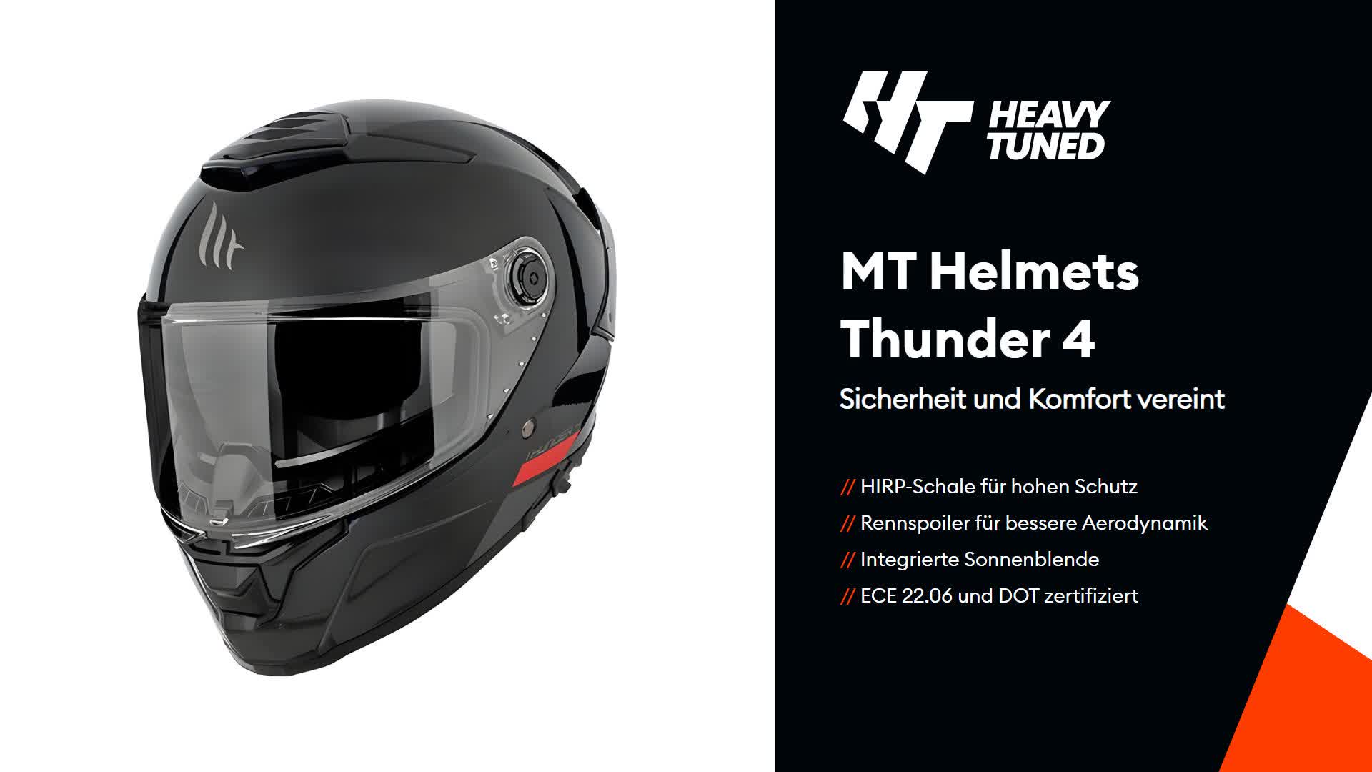 Mt Helmets Thunder 4 Sv Integralhelm Schwarz M Schwarz M Produktbild-Vorschau 7