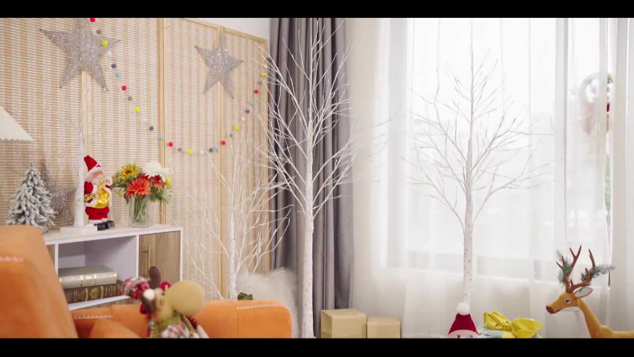 COSTWAY 180cm LED Lichterbaum, Birkenbaum mit warmweißen Produktbild-Vorschau 7
