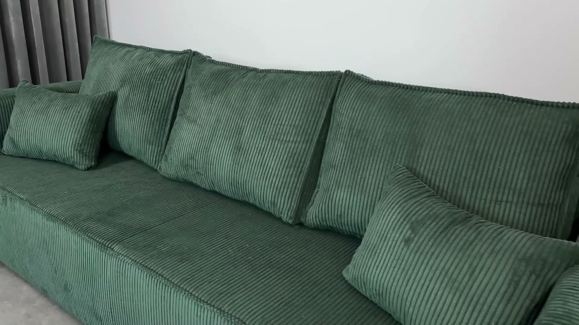 Sofa MENI Beige Kordstoff mit Schlaffunktion, Sofa mit Produktbild-Vorschau 7