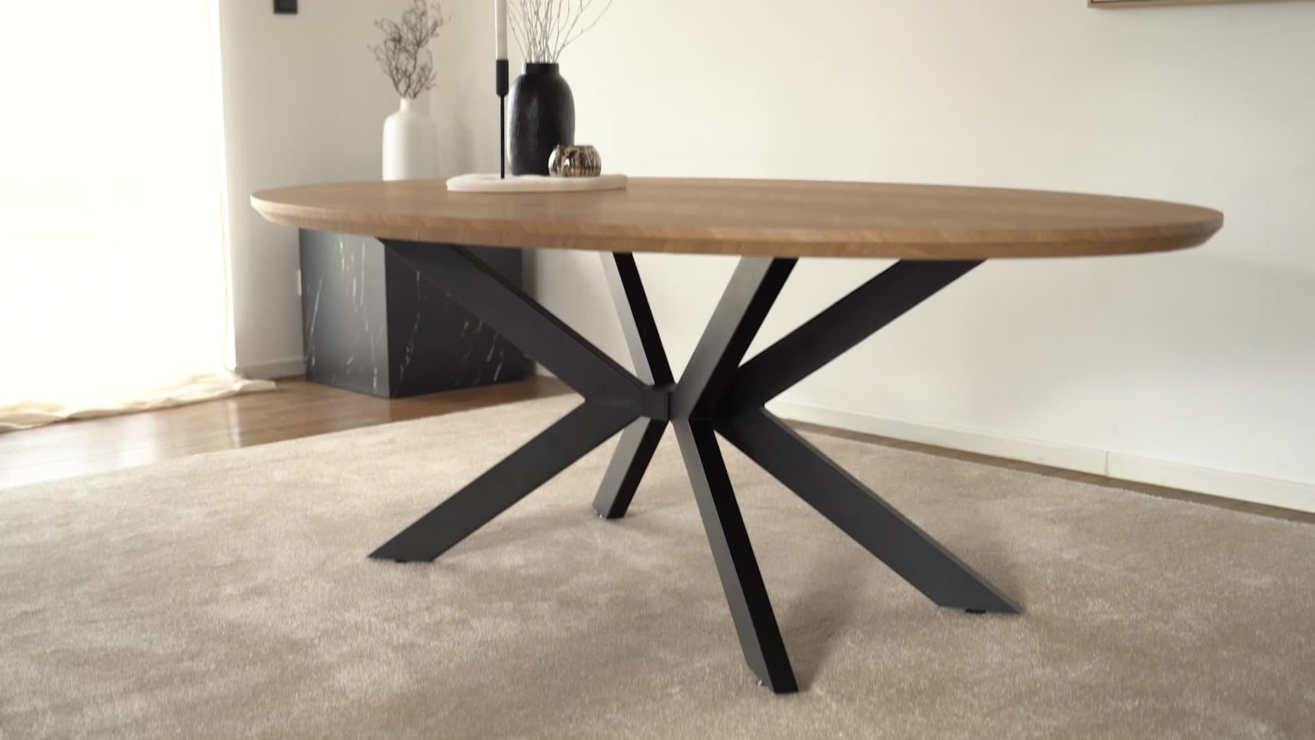 HOME DELUXE Esstisch Oval AVENTIS inkl. Sternfuß - 200 x Produktbild-Vorschau 6