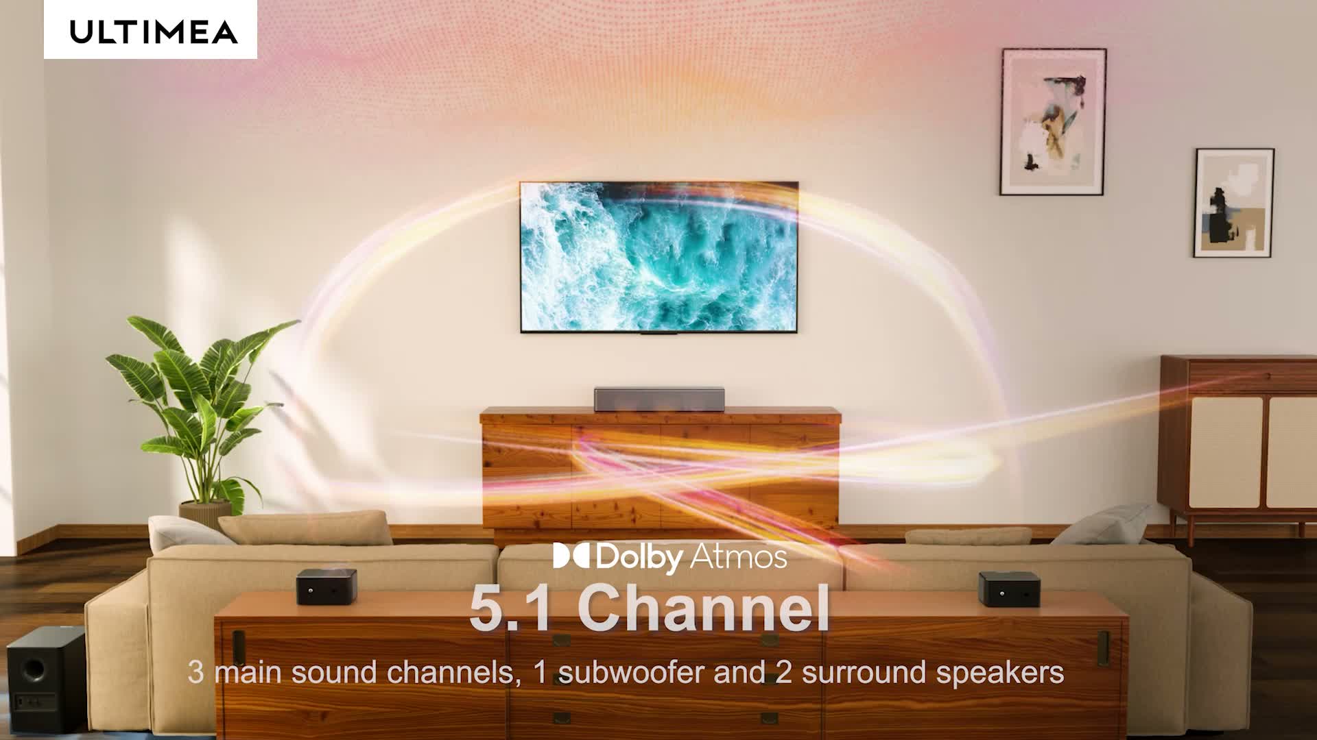 ULTIMEA 5.1 Soundbar met Dolby Atmos, Productafbeelding-voorbeeld 7