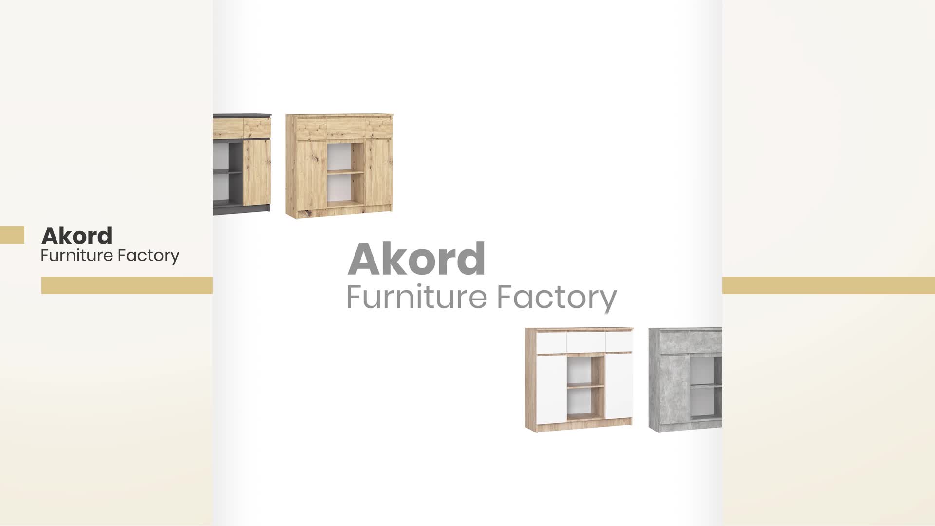 Komoda AKORD K100 Beton mat 101 cm 2 drzwi 3 szuflady 4 Podgląd zdjęcia produktu 7