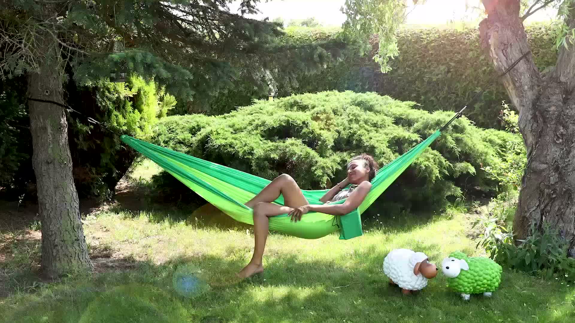 Relaxdays Hängematte Outdoor, Reisehängematte für 2 Produktbild-Vorschau 7