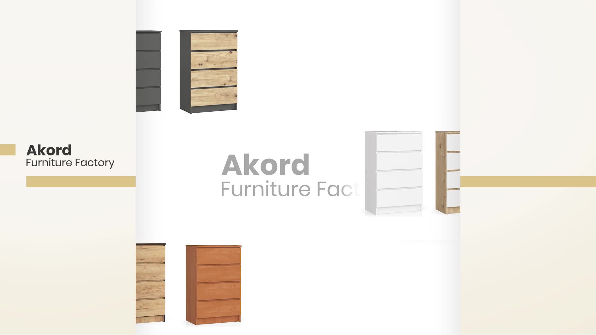 Kommode AKORD K60 Weiß 60 cm 4 Schubladen B60 x H99 x T40 Produktbild-Vorschau 7