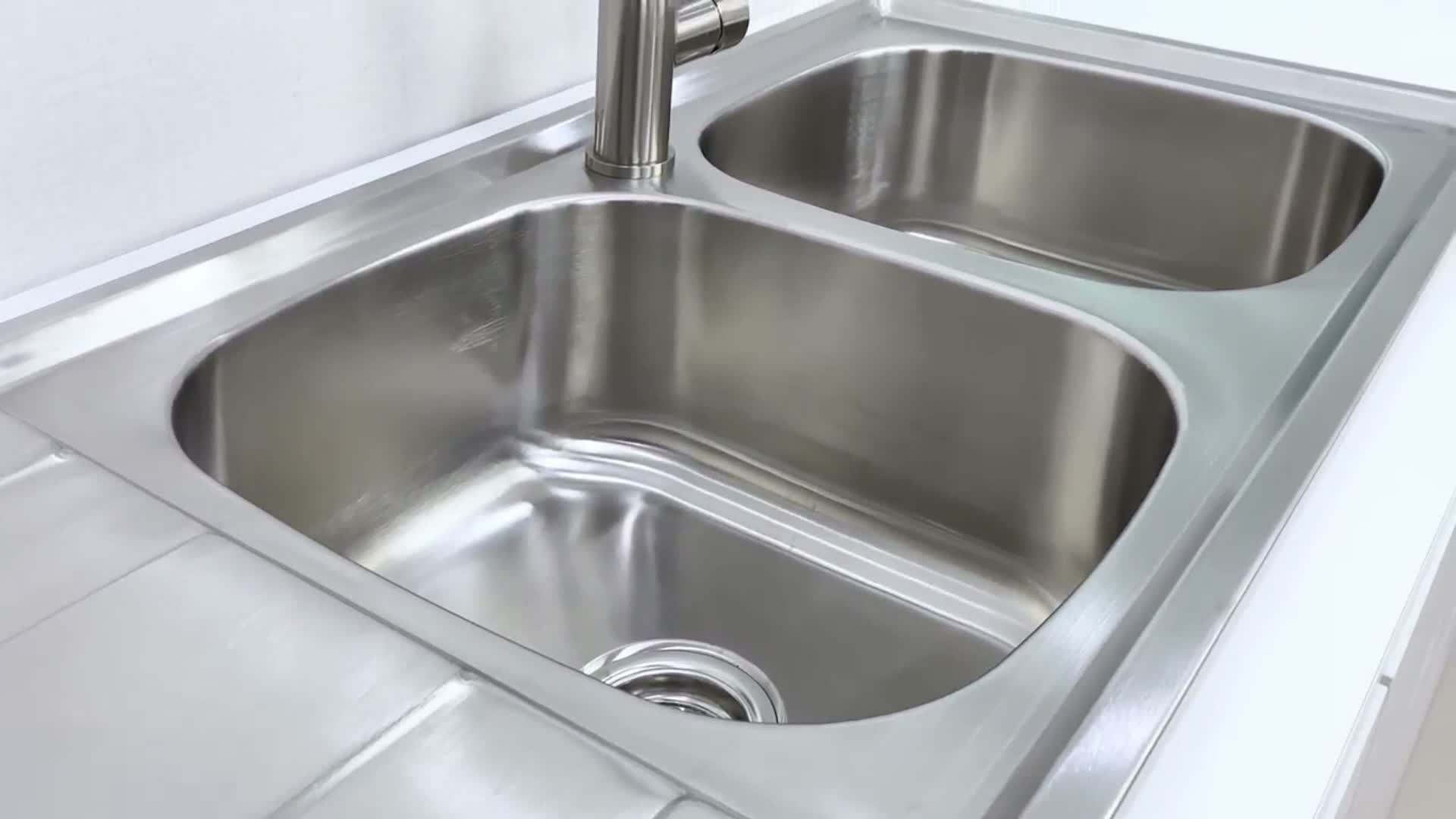 Preero-116x50x18, Küchenspüle Edelstahl 304, 0,8mm, 2 Produktbild-Vorschau 6