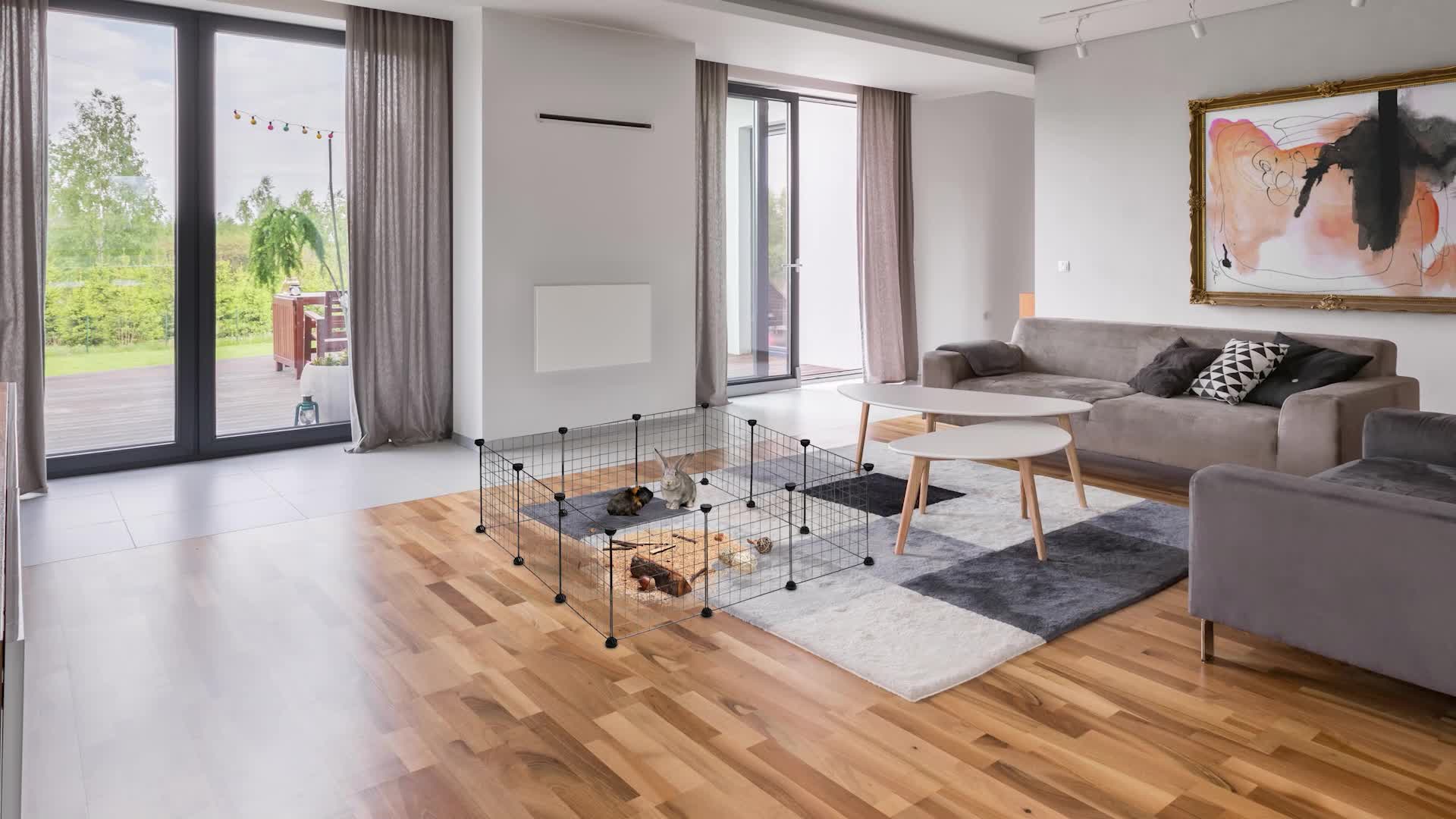48 tlg. Freilaufgehege, DIY Freigehege für Kleintiere, Produktbild-Vorschau 7