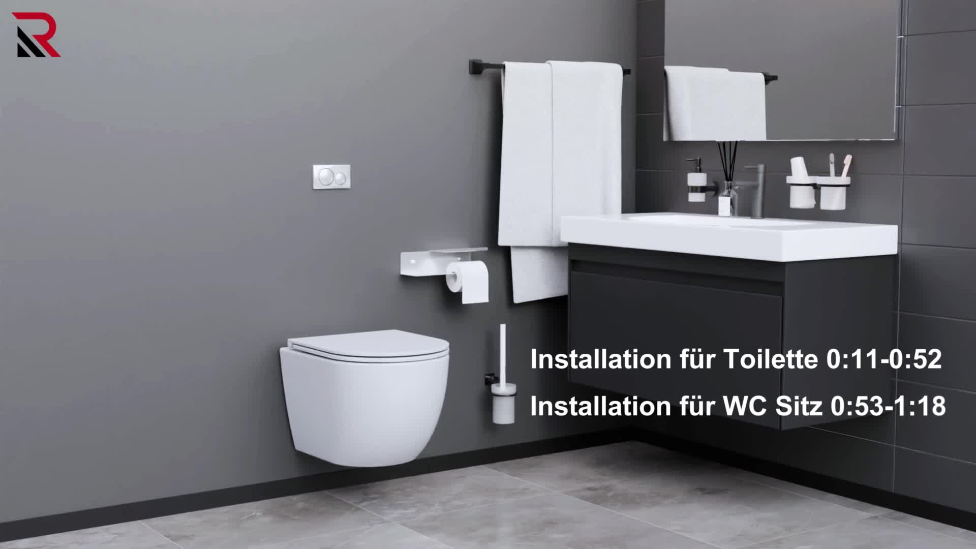 Rainsworth Hänge WC Spülrandlos Toilette - 360° Einloch Produktbild-Vorschau 7