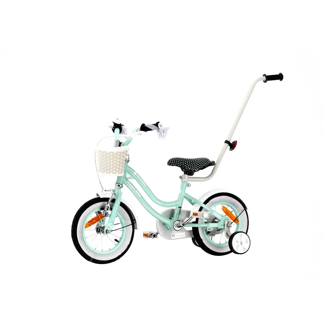 Mädchen fahrrad 12 Zoll Glocke Zusatzräder Schubstange Produktbild-Vorschau 7