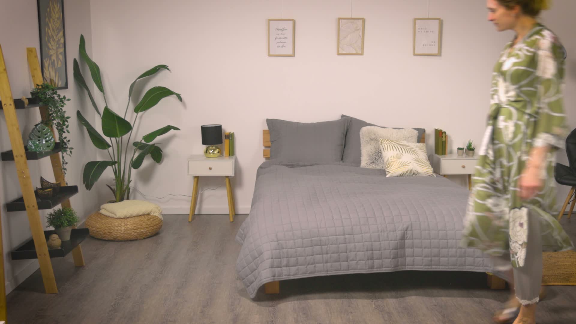 Relaxdays Tischlampe, Metallfuß & Stoffschirm, E14, HxD: Produktbild-Vorschau 7
