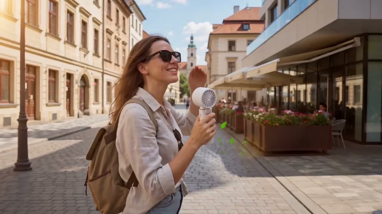 Přenosný mini ventilátor s baterií o kapacitě 4000 mAh, Náhled obrázku produktu 7
