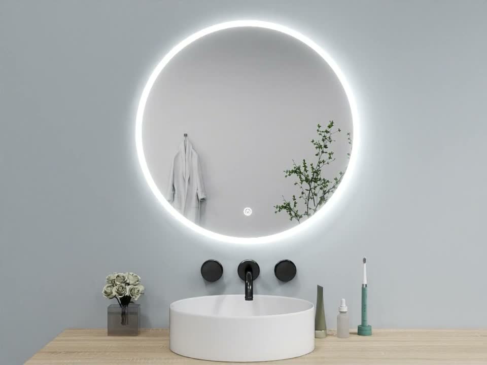 LED Badspiegel mit Beleuchtung Badezimmer Spiegel Rund mit Produktbild-Vorschau 7